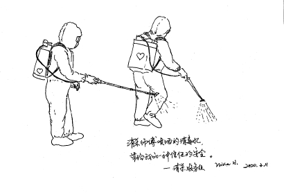 医生用画笔 定格感人瞬间